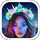 Zoestar Light Up Mermaid Costume Headband Led Seashell Hair Band Glowing Party Hair Accessories for Women