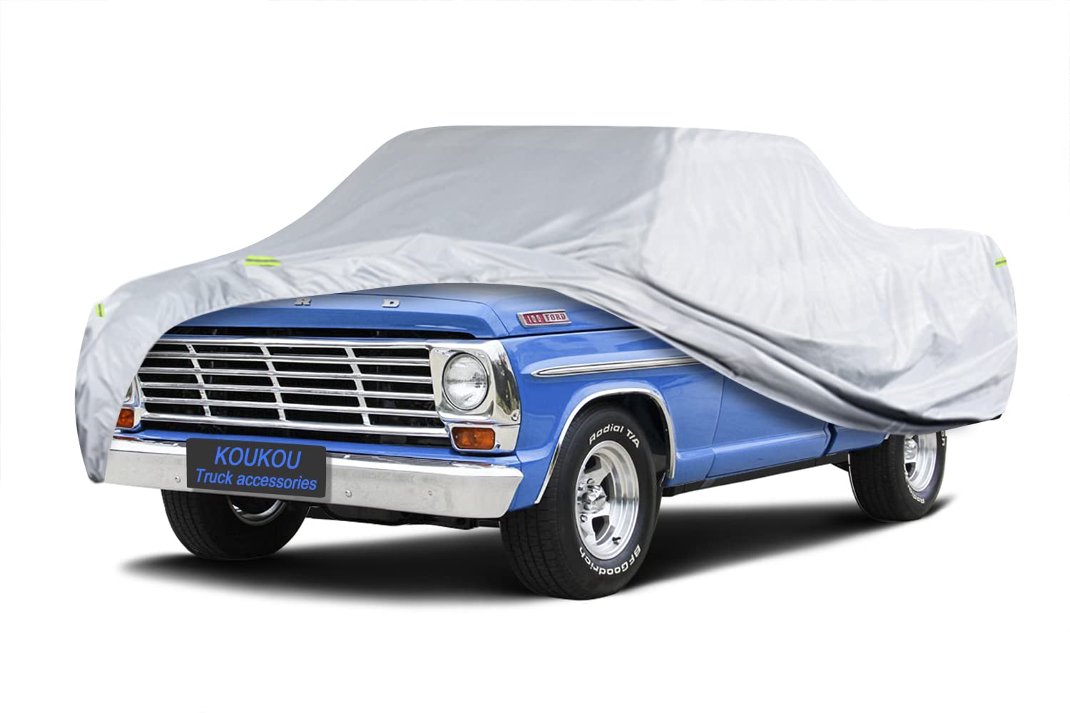 thumbnail image 2 of CarCoverTech 5-Layer Full Size Pickup Truck Cover – Semi-Custom Fit For Chevy Silverado 1500 (Gray, Water-Resistant) 2 of 5