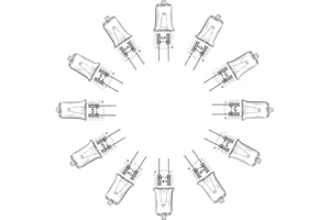 SNNALOSSES Appliance Light G8 Bulbs for GE Microwave Oven - Night Light/Stove Bulbs - 20W 120V Xenon Light Bulbs Under Cabinet Lighting Replacements,2700K Warm White,Dimmable (Pack of 12)