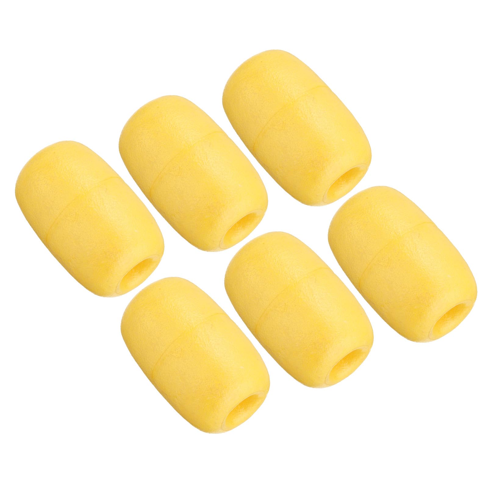 PATIKIL 4.33" x 2.76" Rope Float Buoy, 6 Pcs 270g Deep Water Floats Rope Float Buoy Great for Trail Markers Dock Floats Kayak Boats Swimming Pool, Yellow