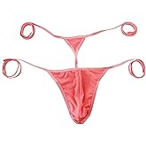 FORNY Mens Sexy Underwears Tie Side G String Comfortable T Back Thongs Briefs