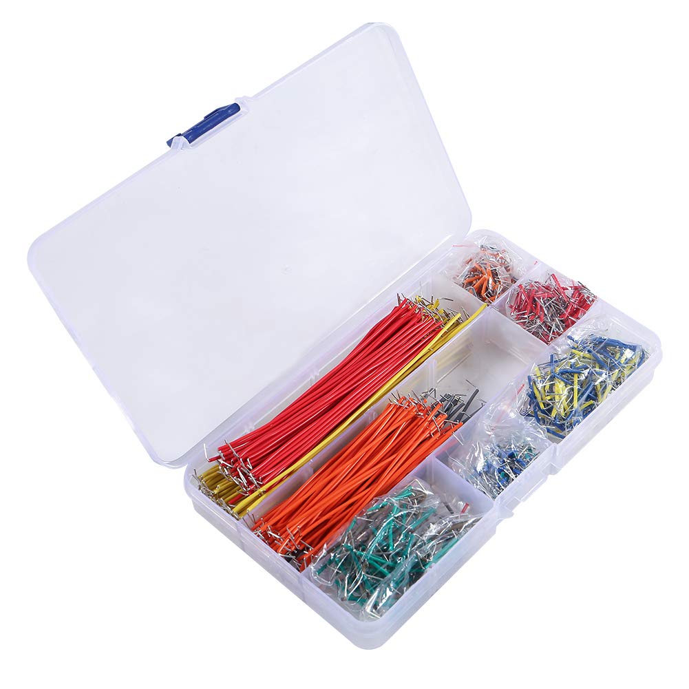 Jumper Wire Kit,840 Pieces Preformed Breadboard Jumper Wire Kit,14 Lengths Assorted Jumper Wire for Breadboard Prototyping Solder Circuits