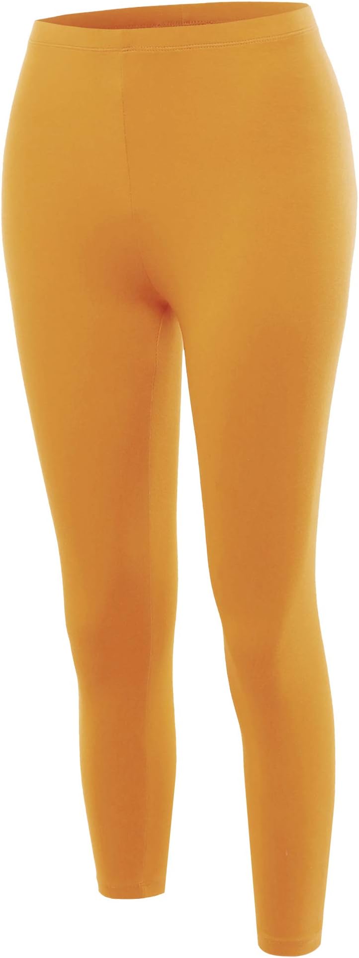 Women's Solid High Waisted Premium Cotton Capri Leggings