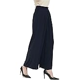 Tronjori Women High Waist Casual Wide Leg Long Palazzo Pants Trousers Regular Size