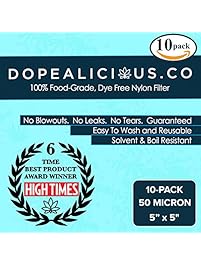 50 Micron Screens | 5" x 5" Inch | 10-pack | Oil Extraction Filter | ✭ AWARDED BEST FILTER BY HIGH TIMES 6x ✭