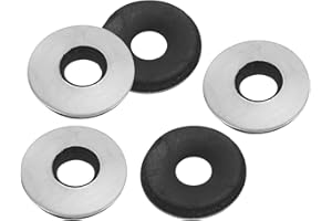 PATIKIL 1/4" x5/8" EPDM Bonded Sealing Washers, 80 Pieces 201 Stainless Steel Bonded Sealing Neoprene Rubber Washers Gasket f