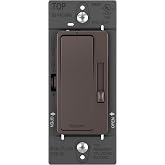 Legrand Radiant 450W LED Dimmer Light Switch 3-Way Rocker Dark Bronze 1Pack | Pass &amp; Seymour Decorator Rocker Dimmer Switch, for Dimmable LED Bulbs, Preset, Locator Light
