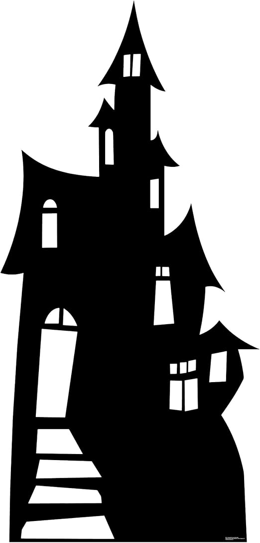 Amazon Co Jp Sc51 お化け屋敷 シルエット 厚紙 カットアウト スタンダップ ホーム キッチン