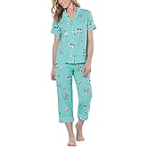 PajamaGram Cotton Pajamas For Women - Capri Pajamas For Women Set, 100% Cotton