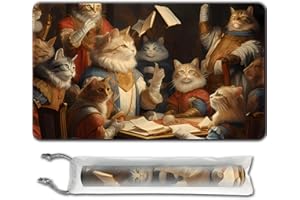 April Space Playmat for MTG (Stitched) Size 24x14 inches, Including Storage playmat Bag - Very Suitable for Amateur Enthusiasts TCG MTG playmat and Card Areas(Noble Cat-No Zone)