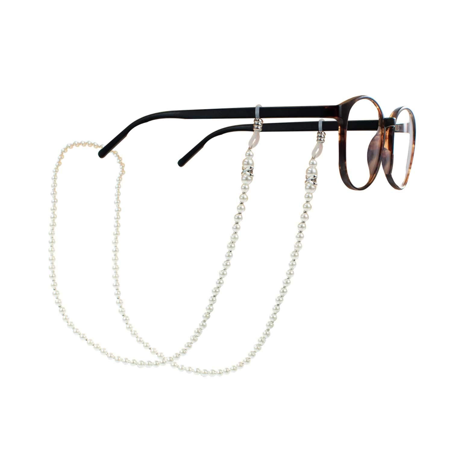 TRIXES Pearl Acrylic Reading Glasses Strap Eyewear Strap Sunglasses