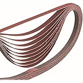 Makita A-34447 3/8-Inch x 21-Inch Abrasive Sanding Belt 40 Grit - 10 Pack