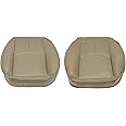 Seat Bottom Covers Synthetic Leather Compatible with 2003-2007 GMC Sierra & Chevrolet Silverado 1500/2500/3500 2006-2007 Chevrolet Avalanche - Medium Neutral Tan 522- Driver & Passenger- Two Packages