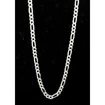 Amazon.com: Solid 925 Sterling Silver 7MM Figaro Link Chain