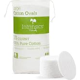 Intrinsics Premium 3&rdquo; Large Cotton Rounds (50 Count) &ndash; Lint-Free Cotton Pads for Face &amp; Makeup Removal | Dual-Sided Face Pads for Cleansing &amp; Exfoliation | Hypoallergenic and 100% Pure Cotton