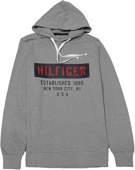 Amazon Tommy Hilfiger トミーヒルフィガー メンズ プルオーバー パーカー フーディー スリープ Tシャツ ロンt グレー 並行輸入品 トレーナー パーカー 通販