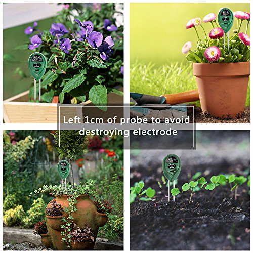 KCHEX Enviroment Soil Meter, 3-in-1 Soil Test Kit Moisture Sensor Meter Light with Garden Indoor or Outdoor Various Plants Care-No Battery Needed