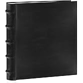 Pioneer Photo Albums 200-Pocket European Bonded Leather Photo Album for 5 by 7-Inch Prints, Black