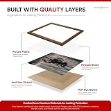 Alison Kingsgate Modern A4 Walnut Frame Engineered Wood Perspex Front view 2