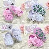 DZT1968® Baby Girl Handmade Knit Cloth Soft Sole Prewalker Shoes Socks With Bowknot