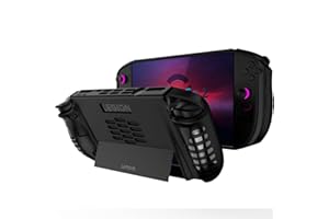 NINKI Silicone Skin for Lenovo Legion GO 2 Case with Stand,Shockproof Anti-Scratch Non-Slip Protective Bumper Soft TPU Protector Cover Grip for Lenovo Legion GO 2 2025 Case Accessories Kickstand Black