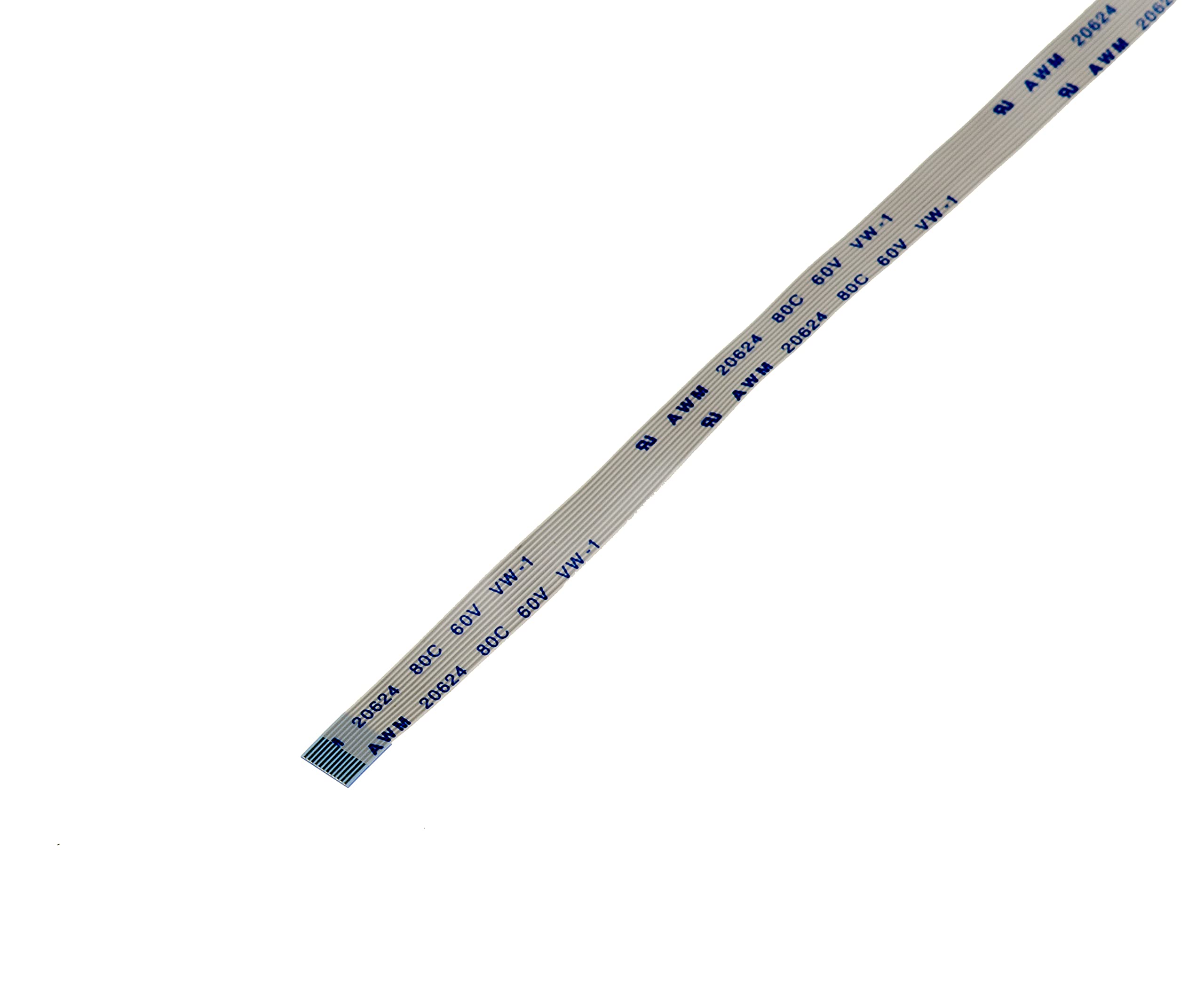 KALEA-INFORMATIQUE ZIF FPC Ribbon 12 AWM wires, 0.5mm pitch, 200mm long, 6mm wide. Connectors on the same side of the FPC sheet.