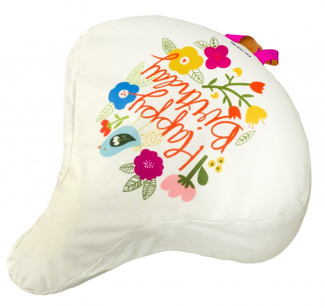 Liix Unisex Child Carolyn Gavin Happy Birthday Saddle Cover - White, One Size
