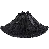Honeystore Women's 3-Layered Tutu Dance Petticoat Pleated Mini Skirt, 16" Length