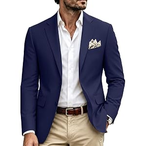 Mens Suit Blazer Business Casual Sports Coat Men Jacket for Prom Wedding | Blazer for men business,long sleeve notch lapel so