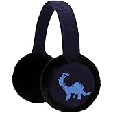 BAOPLAYKIDS Kids Knit Earmuffs Winter Outdoor Ear Warmers Soft Plush Ear Covers for Boys 4-16 Years