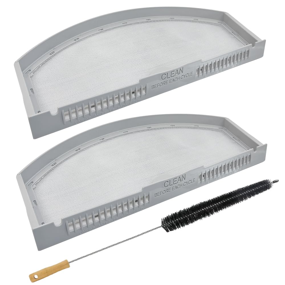 Photo 1 of 2 Pack WE03X23881 Stainless Steel Dryer Lint Filter Replacement Compatible with GE/Hotpoint GTD42EASJ2WW GTD33EASK0WW GTX22EASK0WW GTD65GBSJ3WS Dryer Lint Screen Trap,Replaces AP6031713 PS11763056