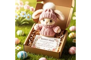Light Up Mini Bunny Hug Cute Easter Gift,A Little Bundle of Love & Comfort, 2026 New Mini Rabbit Positive Plush Animals, Insp