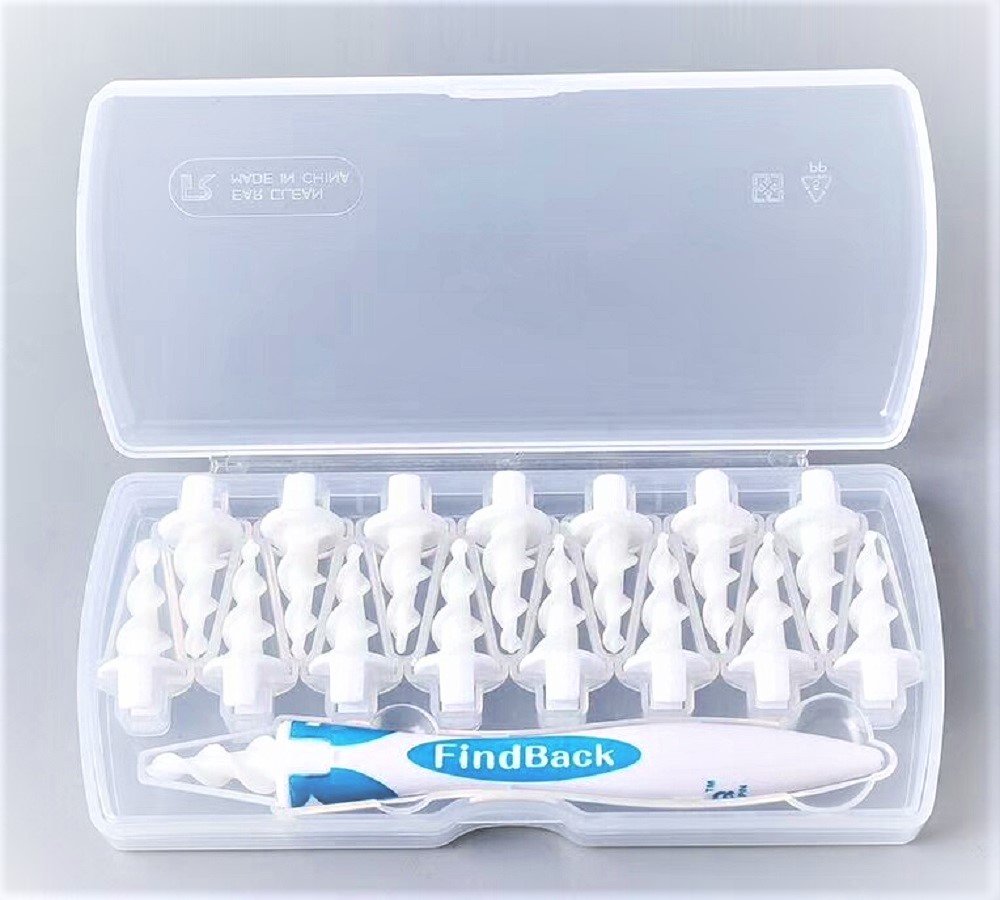 Ear Cleaner Earwax Removal Kit with Soft Spiral Cleaner Prevent Ear-Pick Tools Ear Care Kit with 16 Replacement Tips