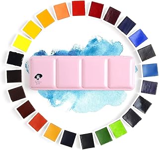 Paul Rubens 24 Aquarellfarben Set - Lebendige Farben Profiqualität - mit Palette und tragbar Metallbox für Anfänger, Studenten, Kinder und Künstler, Zeichnen, Illustration