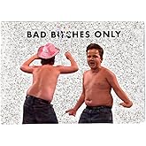 Gibby Bad B*tches Only Tapestry, Funny Flag for College Dorm, Available in Sizes from 40" to 90", Skin-Friendly Soft High-Def