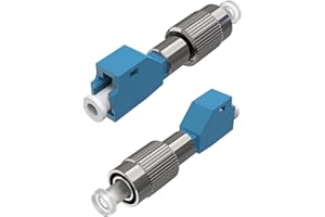 VANDESAIL 2PC FC to LC Adapter, Simplex FC Male to LC Female Connector Hybrid 9/125µm Fiber Optic Converter Adapter Singlemode for Fiber Tester VFL