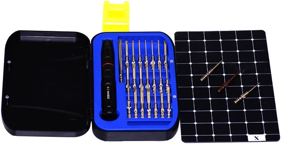 ATuMan 23-Piece Precision Screwdriver Set Repair Tool Kit 7075 aluminum Handle for Fix iPhone Smartphone Electronics PC Laptop Macbook Model Glasses (With Magnetic Project Mat)