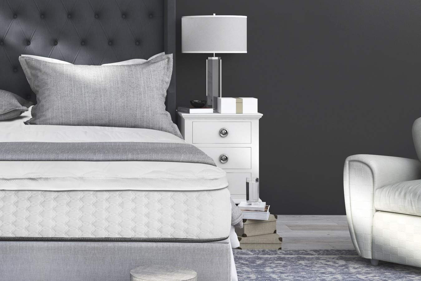 SLEEPMED Funda de Colchón Transpirable con Elásticos, Protector de ...