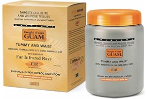 GUAM Anti Cellulite Stomach Wraps, INFRARED Body Wrap for Flat Tummy, FIR Tummy Wrap Cellulite Remover, Belly Cellulite Treatment, Stomach Skin Firming and Tightening Body Mud (2.2LB)