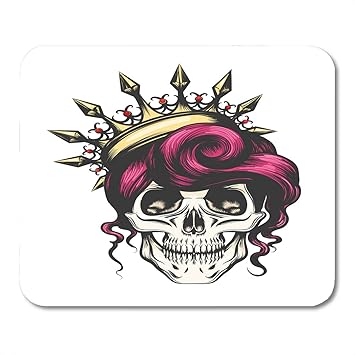 Amazon Com Emvency Mouse Pads Black Girl Female Skull With Crown