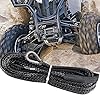 14-Inch-x-50-BLACK-Synthetic-Winch-Line-Cable-Rope-6400LBs-Sheath-Thimble-Recovery-Replacement-ATV-UTV-Truck-Boat
