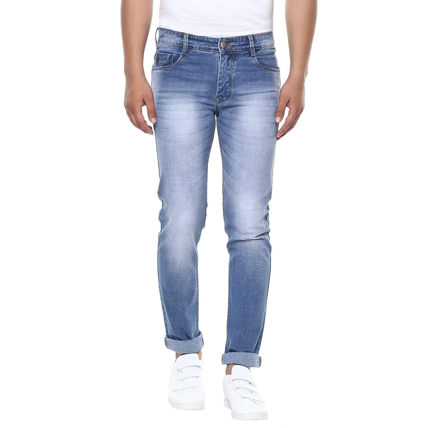 bukkl men's denim stretchable slim fit jeans