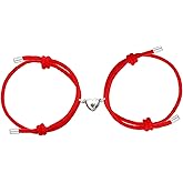 Dlihc 2pcs Couples Bracelets for Women Men, Matching Heart Bracelets for Couples, Valentines Gift for Boyfriend Girlfriend Best Friend