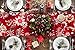 Christmas Table Runner Red Embroidered White Snowflake for Dining Thanksgiving Cotton Tablecloth for Holiday Make Your Table Shine 13x72”