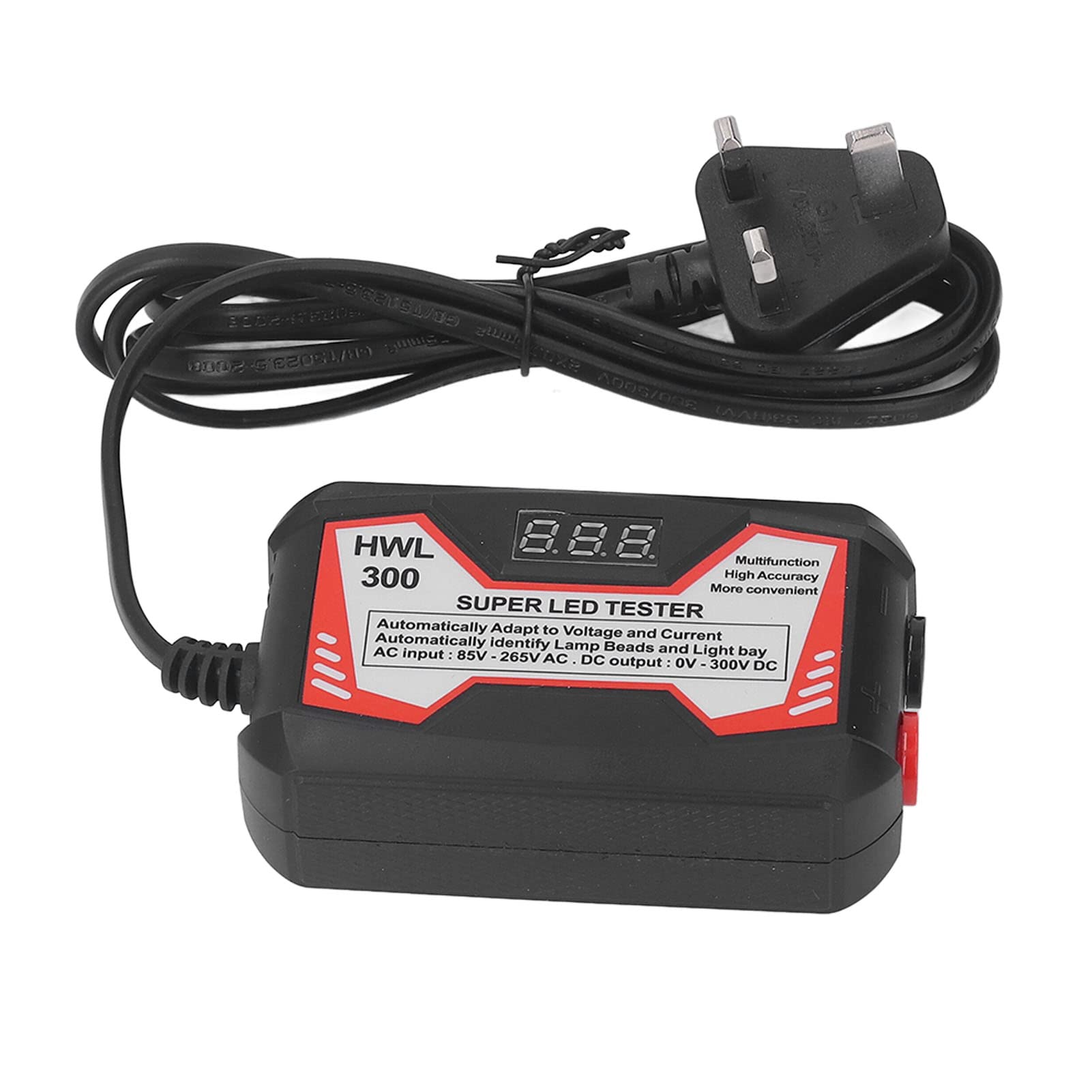 LED Light Testing Tool Voltage Tester Input 85-265V Output 0-300V TV Backlight Tester for LED Backlight LCD TV Repair and Testing UK Plug