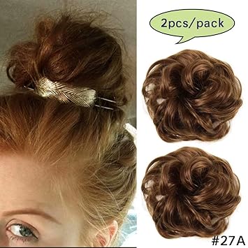 Amazon Com Iluu Wavy Curly Updo Scrunchy Hairpiece Ponytail