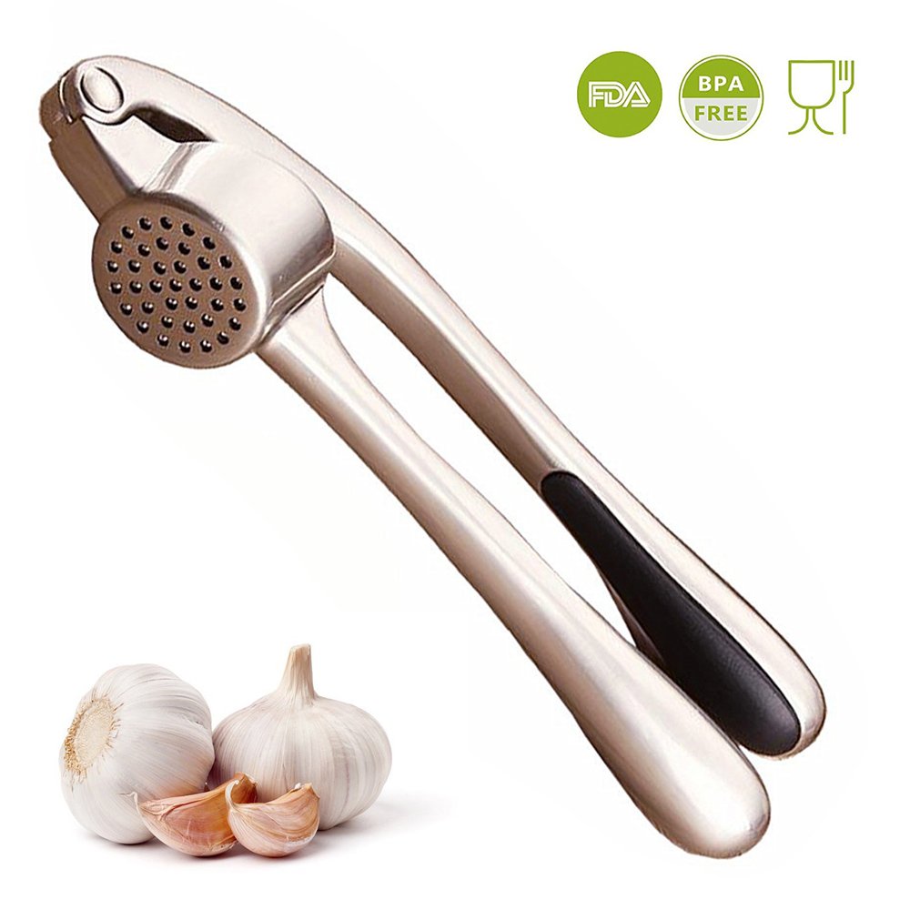 Garlic Press Best Professional Stainless Steel Gadget by SIMPLIFE