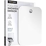 HONEYBULL Shower Mirror Fogless for Shaving - (Large 8x10in) Flat Anti Fog Mirror with Razor Holder for Shower, Mirrors, Show