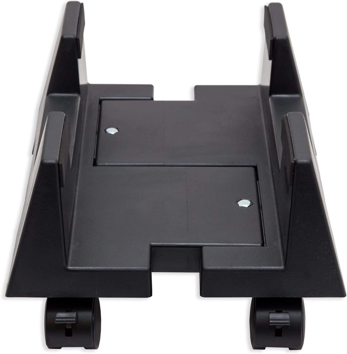 CPU Stand Mobile Desktop Tower Computer Floor Stand Rolling Caster Wheels Adjustable Width Universal PC Computer Holder Cart with 4 Caster Wheels (Black-B) : Office Products