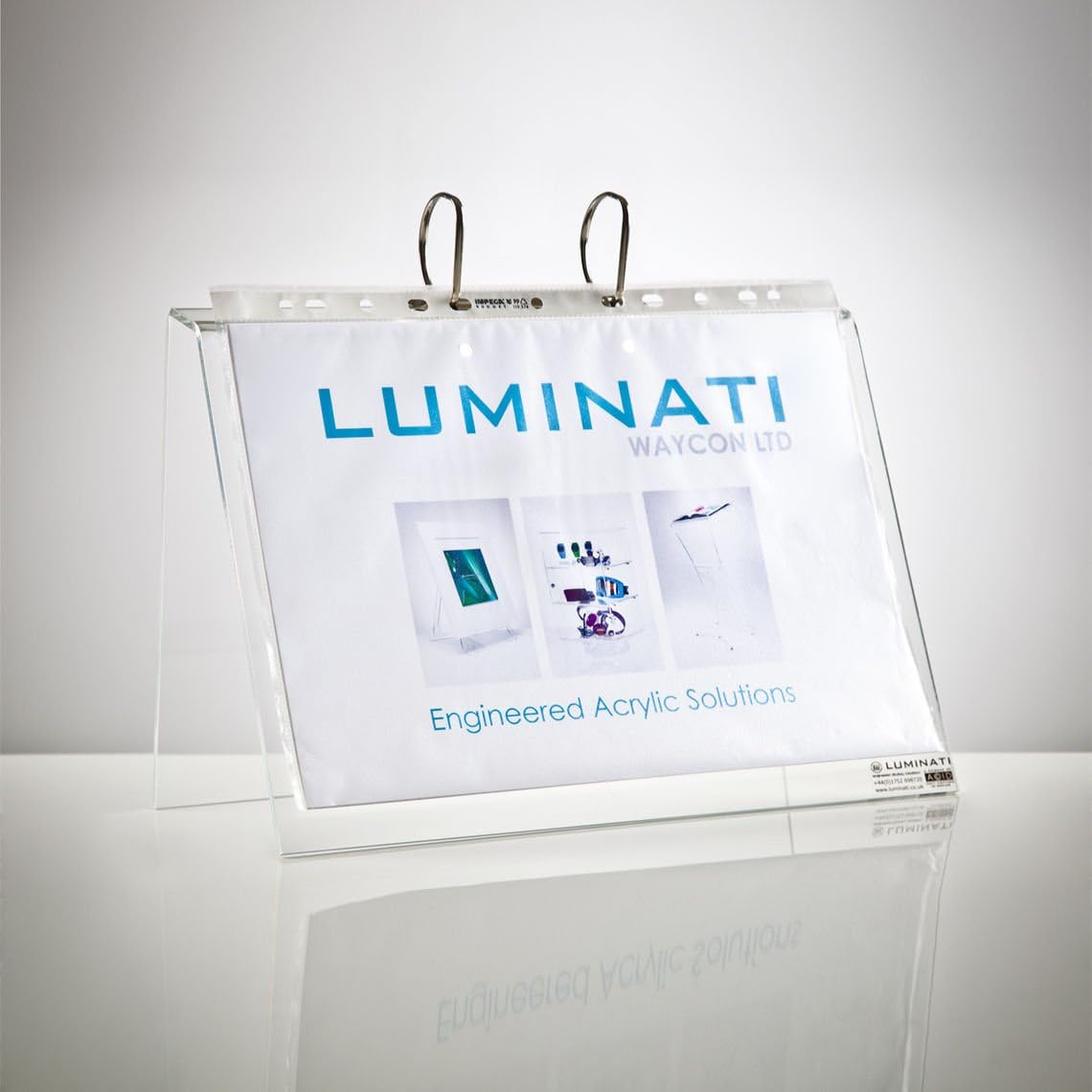A4 Ring binder Desk Display | Portrait/Landscape | Clear Acrylic